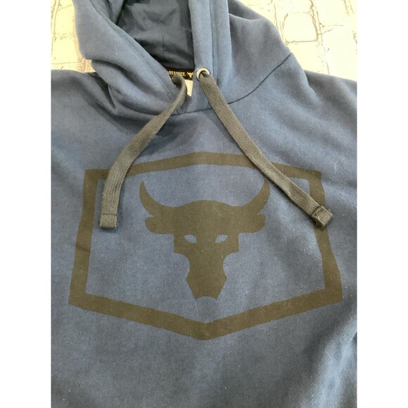 Under Armour Sweatshirt Men’s Size M Color Blue Project Rock Pullover Hoodie - Picture 4 of 9